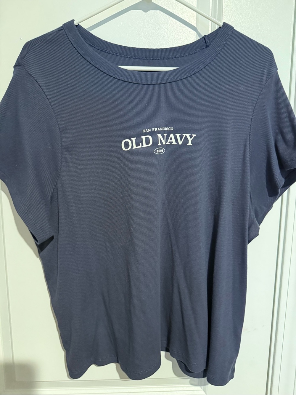 Old Navy Men's Navy Blue Logo Short-Sleeve Tee